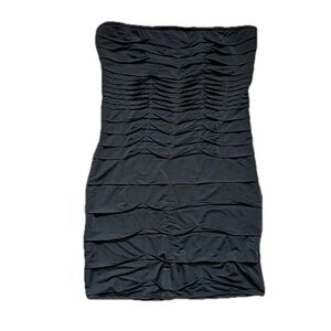 Paradise Black Strapless Bodycon Tube Dress - Size Large